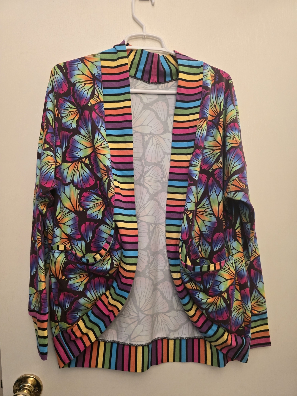 Rainbow Butterfly Open Cardigan